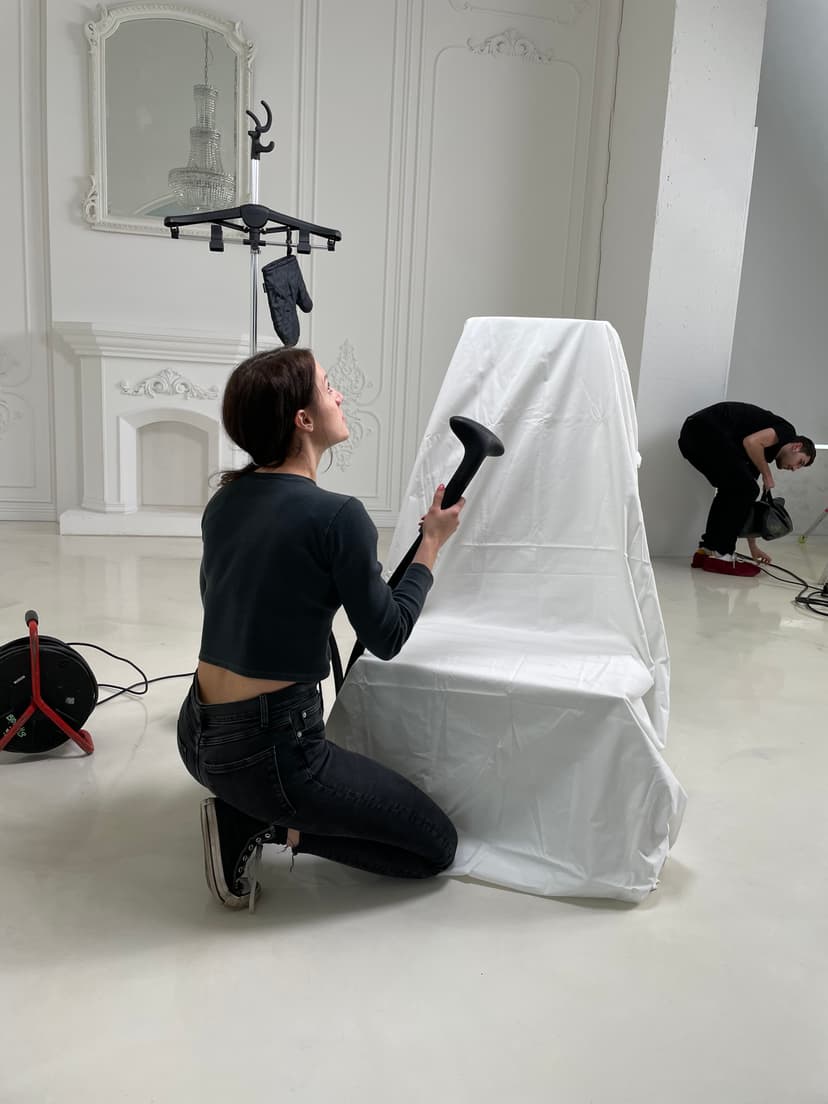 Scénografie pro reklamu Arsov Hair s Helenou Vondráčkovou